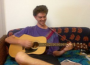 Tim Rangi, guitar student from Brunswick East